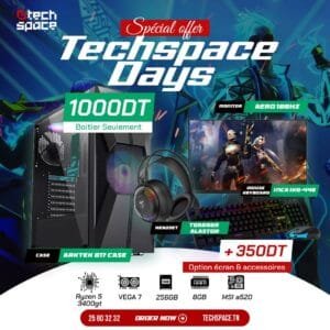 Full Setup – Techspace Days Edition | Ryzen 5 3400G | Vega 7 | 8GB DDR4 | 256GB SSD