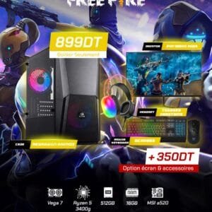 Full Setup – Free Fire Edition | AMD Ryzen 5 3400G | Vega 7 | 16GB DDR4 | 512GB SSD