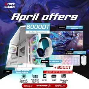 Full Setup – APRIL OFFER | Ryzen 7 7800x3D | RTX 5070 TI | 16GB DDR5 | SSD 512GB