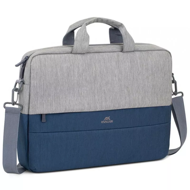 SACOCHE POUR PC PORTABLE 15.6" RIVACASE 7532 / GRIS ET BLEU