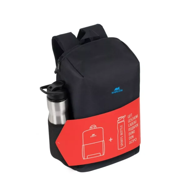 PACK SAC À DOS 15.6" RIVACASE 8068 + BOUTEILLE DE SPORT / NOIR