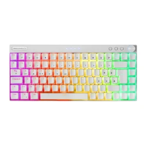 MARS GAMING MKCLOUD MECHANICAL 75% KEYBOARD, WIRELESS BT USB, RGB, BLUE Switch - WHITE