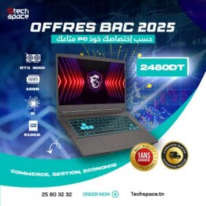 MSI THIN i5 – RTX 3050 – 16GB – SSD 512 Go