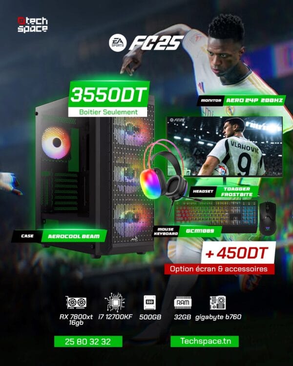 Full Setup – FC25 Edition | i7 12700KF | RX 7800XT 16GB | 32GB DDR4 | 500GB SSD