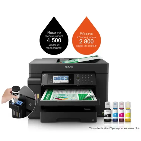 Imprimante Epson EcoTank L15150 + 4 Bouteilles D'encre Wi-Fi – Image 2