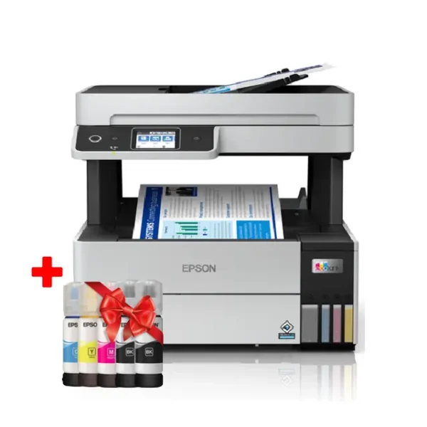 Imprimante Epson EcoTank L6490 + 5 Bouteilles D'encres WIFI