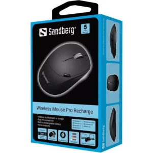 Sandberg Wireless Mouse Pro Recharge - Dual PC