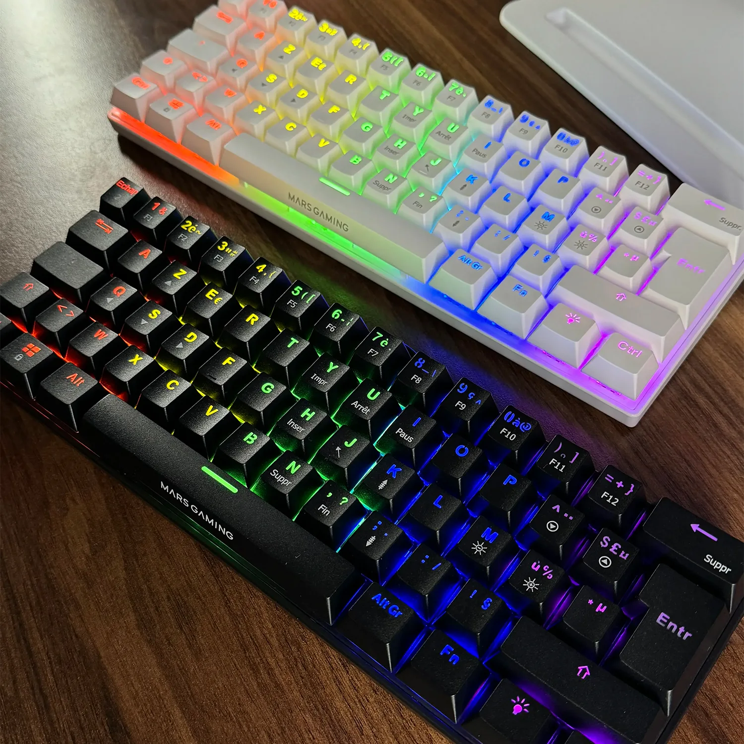 CLAVIER MARS GAMING MK60, BLACK, MECHANICAL 60%, BLUE SWITCH QUERTY