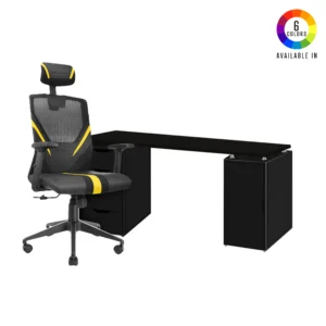 Pack Bureau Pc V1 [150x70] X CHAISE MARS GAMING MGC-ERGO JAUNE