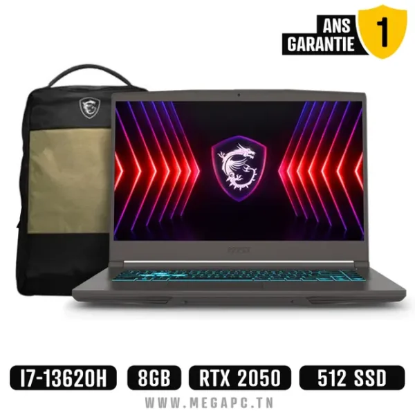Msi Thin 15 B13UCX FHD | Intel Core i7-13620H | RTX 2050 | 8 Go | 512 SSD