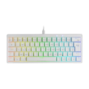 MARS GAMING MKMINIPRO, HOT-SWAPPABLE RGB MECHANICAL GATERON YELLOW WHITE AZERTY