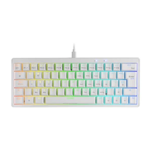 MARS GAMING MKMINIPRO, HOT-SWAPPABLE RGB MECHANICAL GATERON YELLOW WHITE QWERTY