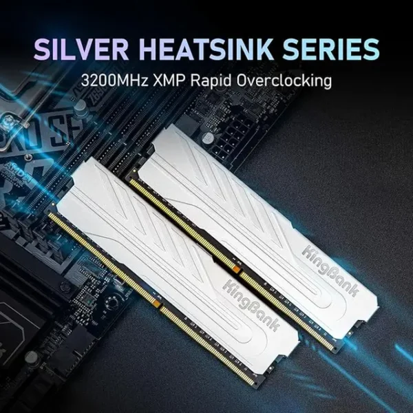 Barrette mémoire 8GB Kingbank KJXS Silver 3200Mhz – Image 2