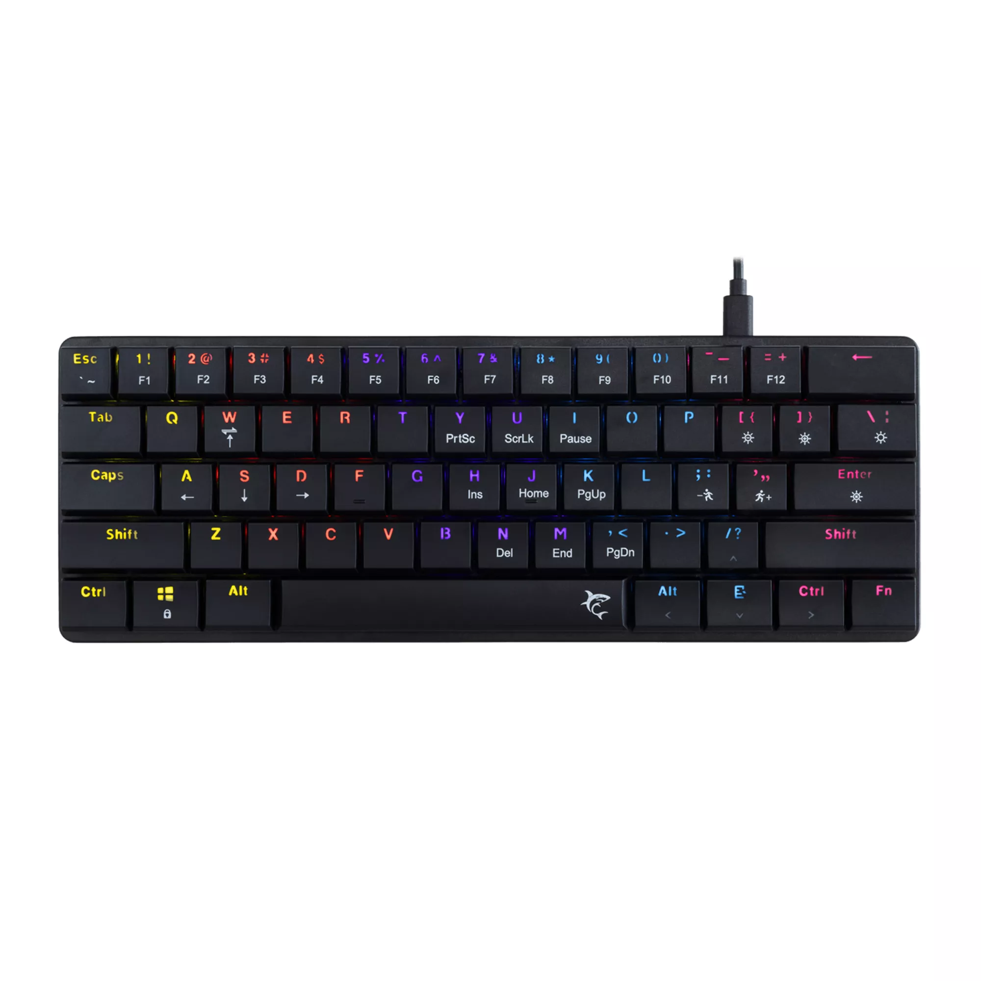 CLAVIER WHITE SHARK NAGAMAKI BLACK US - RED SWITCHES