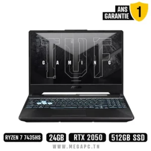 ASUS TUF GAMING A15 FA506NFR | AMD RYZEN 7 7435HS | RTX 2050 | 24GB | 512 GO SSD