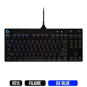 LOGITECH G PRO | TKL | Corded Mechanical | FR | USB | CLICKY | BLACK