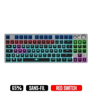 CLAVIER GAMER SANS FIL SPIRIT OF GAMER XK1300RF RGB - NOIR WIRELESS