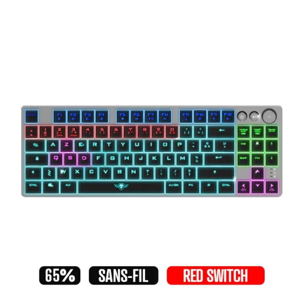 CLAVIER GAMER SANS FIL SPIRIT OF GAMER XK1300RF RGB - NOIR WIRELESS