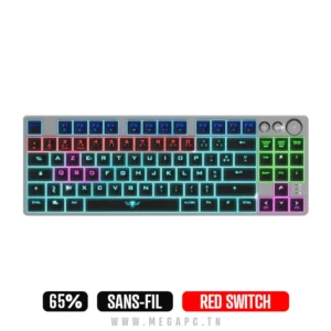 CLAVIER GAMER SANS FIL SPIRIT OF GAMER XK1300RF RGB - NOIR WIRELESS
