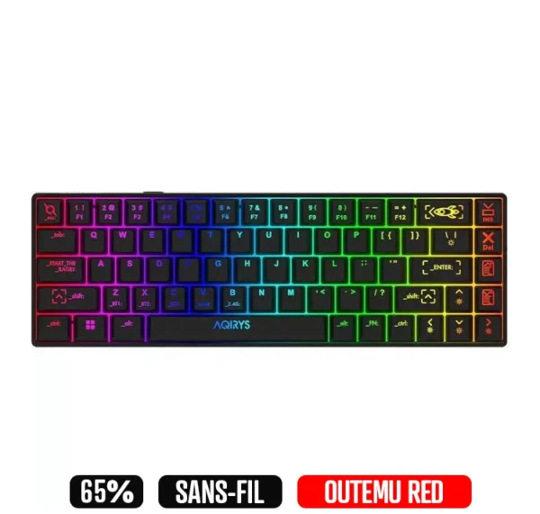CLAVIER AQIRYS MIRA Noir Wireless
