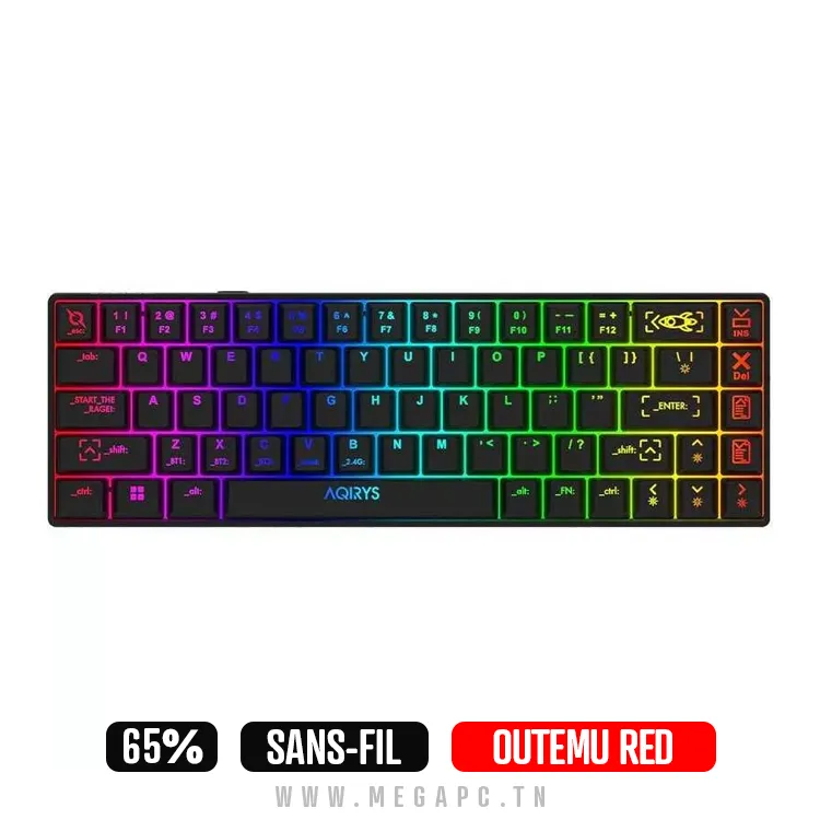 CLAVIER AQIRYS MIRA Noir Wireless