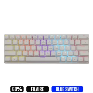 WhiteShark Wakizashi Mechanical White Gaming Keybaord | BlueSwitch