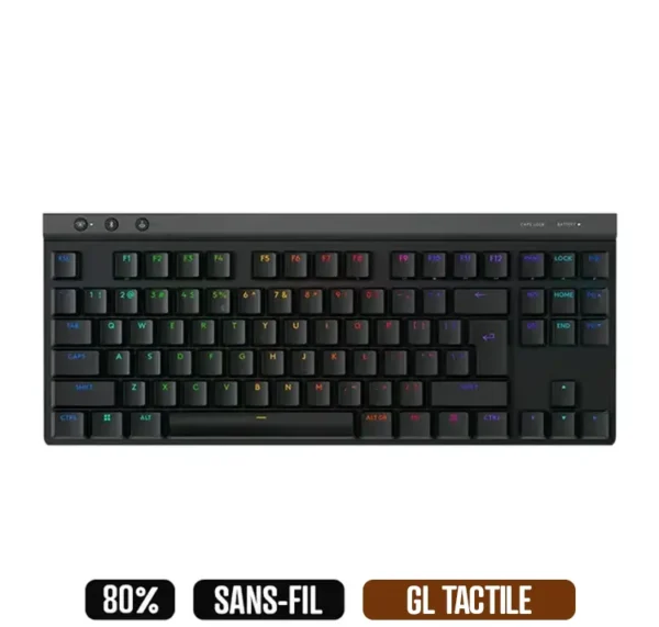 Logitech G515 LIGHTSPEED TKL | Wireless | FR | 2.4GHZ/BT | TACTILE | BLACK