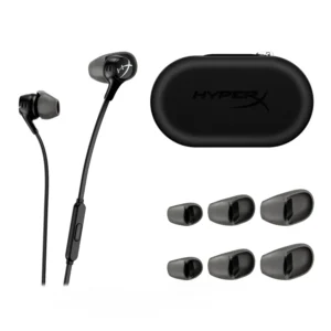 Écouteurs HyperX Cloud II Black | Micro Intégré | Étui Rigide | Fiche 90° | 4 Embouts | Multi-Plateforme