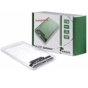 Boîtier Externe ARGUS GD-25000 2.5” Transparent – USB 3.0