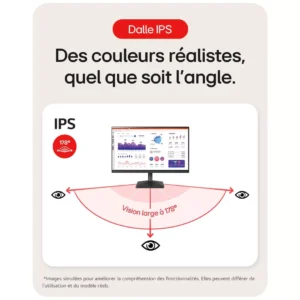 Ecran LG 24MR400 24″ FHD IPS 100 Hz – Noir
