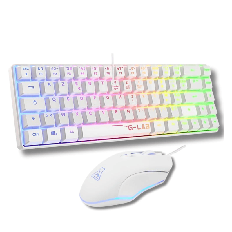 Combo G-LAB 2EN1 | Clavier + Souris | WHITE