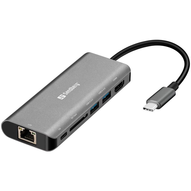 Station d'Accueil Sandberg USB-C Gris | 136-18