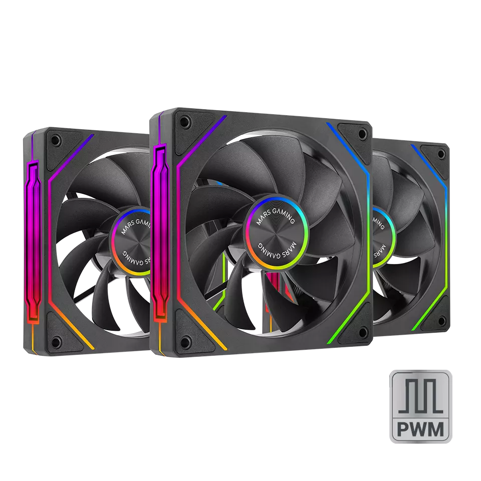 Kit 3 Ventilateur Mars Gaming | MF-LINKFINITYKIT2R | ARGB | Black