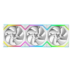 Lian Li Uni Fan SL Wireless 120 (White) | Pack de 3 Ventilateurs ARGB 120mm | Contrôleur sans fil inclus