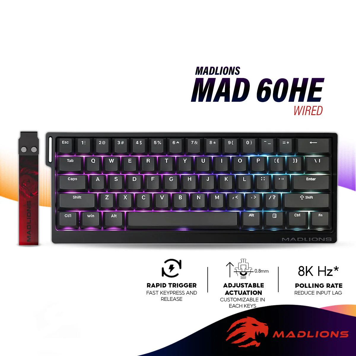FGG MADLIONS MAD 60 HE Black Ultimate Edition | 60% Magnétique | QWERTY
