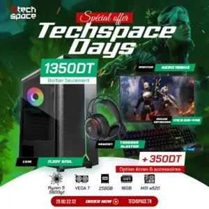 Full Setup – Techspace Days Edition | Ryzen 5 5600GT | Vega 7 | 16GB DDR4 | 256GB SSD