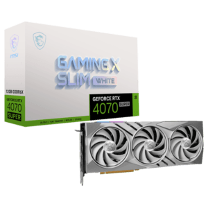 CARTE GRAPHIQUE MSI NVIDIA GEFORCE RTX 4070 SUPER GAMING X SLIM WHITE / 12G GDDR6X - Tech Space