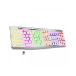 CLAVIER ADVANCE R-TYPE SANS FIL RGB RECHARGEABLE Blanc