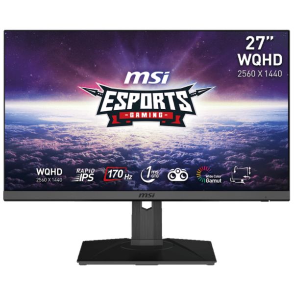 ÉCRAN GAMING MSI G272QPF 27" WQHD IPS / 170 HZ / PIVOTANT 90° - Tech Space