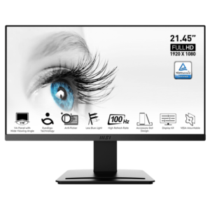 Écran MSI Pro MP223 21.45" Full HD VA / 100 Hz / Noir - Tech Space