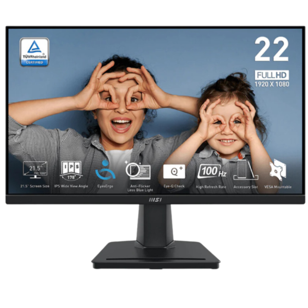 Écran MSI Pro MP225 21.5" Full HD IPS / 100 Hz / Noir - Tech Space