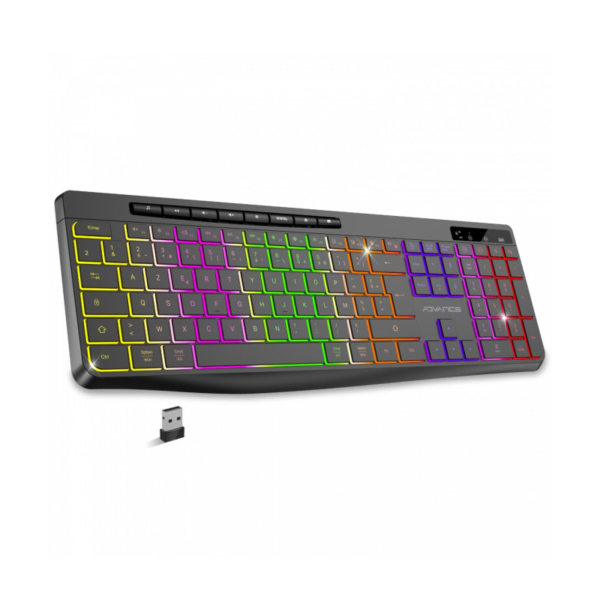 CLAVIER ADVANCE R-TYPE SANS FIL RGB RECHARGEABLE NOIR