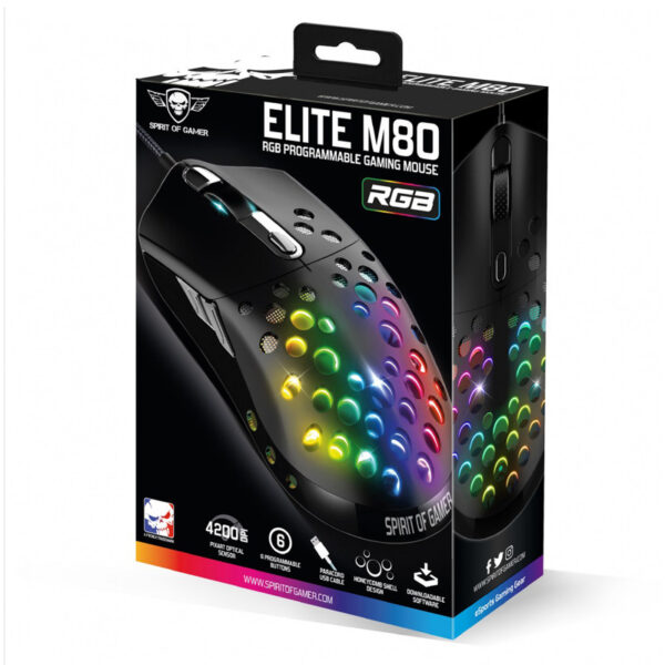 Souris Gaming Spirit Of Gamer ELITE M80 / Noir - Tech Space