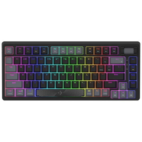 CLAVIER GAMING FILAIRE MÉCANIQUE AQYRIS ADARA MINI LE / 100% ANTI-GHOSTING / RGB / USB-C / NOIR