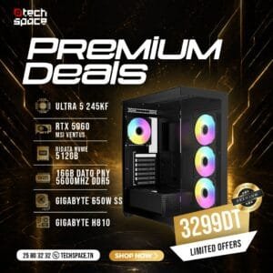 Setup Techspace - Premium Deals | Intel Ultra 5 245KF | MSI RTX 5060 Ventus | 16GB DDR5 | SSD 512GB
