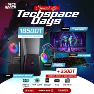 Full Setup – Techspace Days Edition | Intel I3 12100f | RTX 5050 | 16GB DDR4 | 500GB SSD