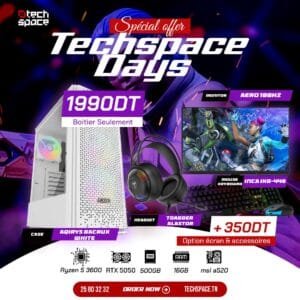 Full Setup – Techspace Days Edition | Ryzen 5 3600 | RTX 5050 | 16GB DDR4 | 500GB SSD