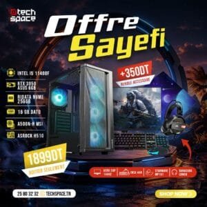 Full Setup – OFFRE SAYEFI | Intel i5-11400F | RTX 3050 ASUS 6GB | 16GB | NVMe 256GB