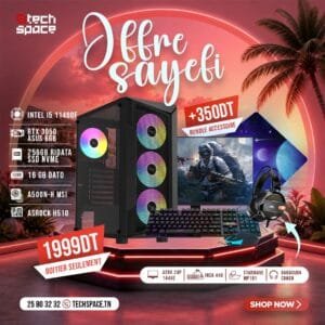 Full Setup – OFFRE SAYEFI | Intel i5-11400F | RTX 3050 ASUS 6GB | 16GB | NVMe 256GB