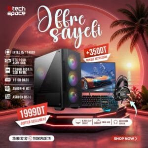 Full Setup – OFFRE SAYEFI | Intel i5 11400F | RTX 3050 ASUS 6GB | 16GB DATO | NVMe 256GB